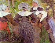 Paul Gauguin Four Breton Women Spain oil painting artist